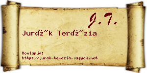 Jurák Terézia névjegykártya