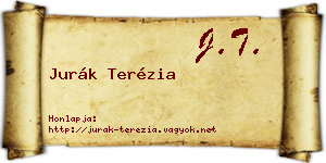 Jurák Terézia névjegykártya